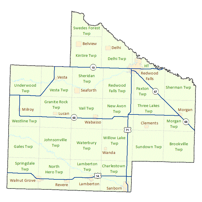 Redwood County Maps