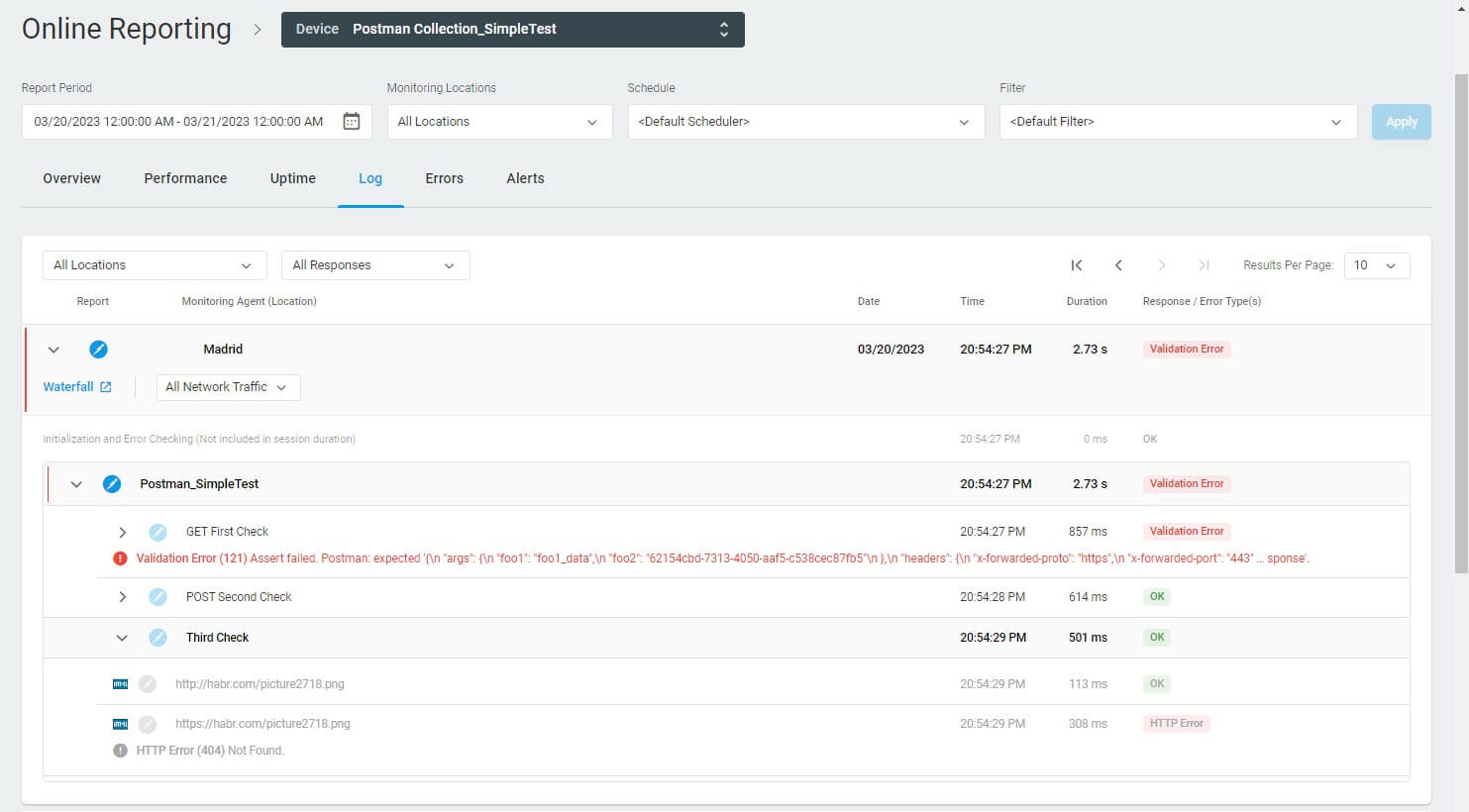 Postman Monitoring & Load Testing Results FAQ