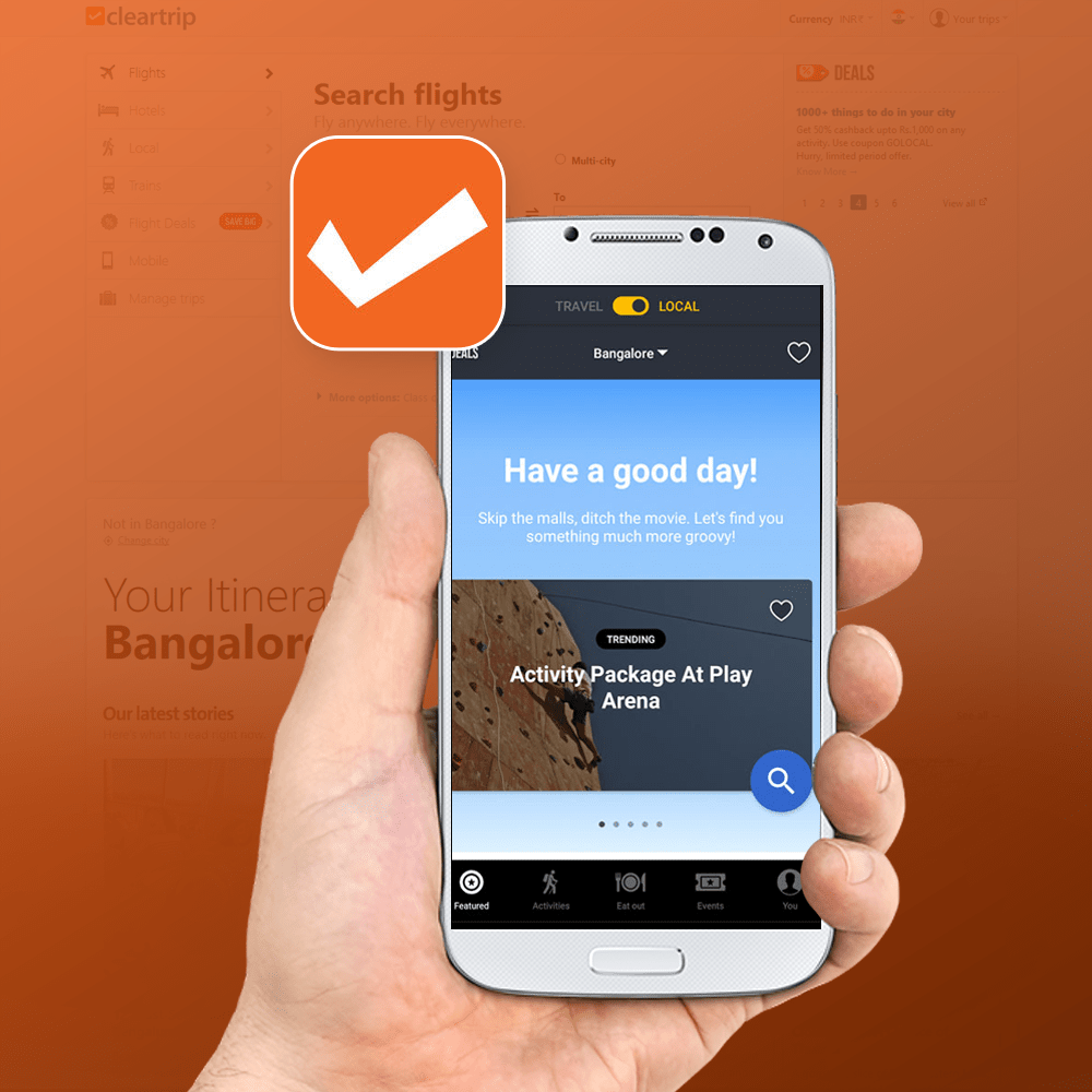 Cleartrip Travel Booking Apps Marketing Portfolio, Hotel Booking iOS