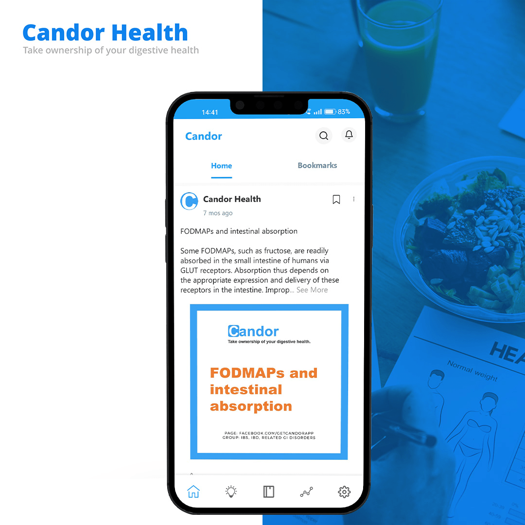 Candor IBS Tracking App for FODMAP Foods Diet