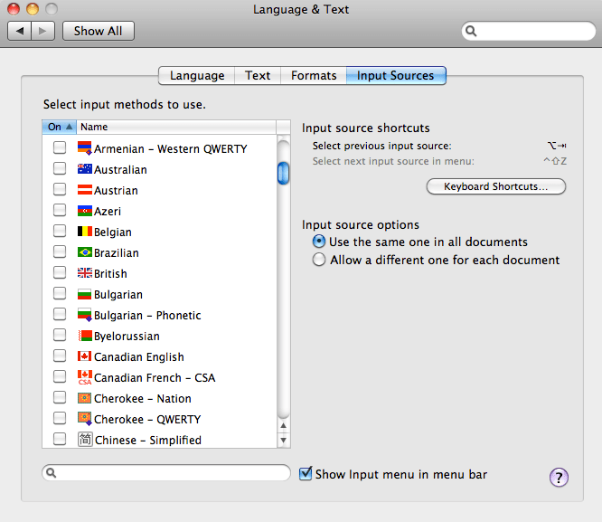 Keyboard Shortcuts For Mac Change Language
