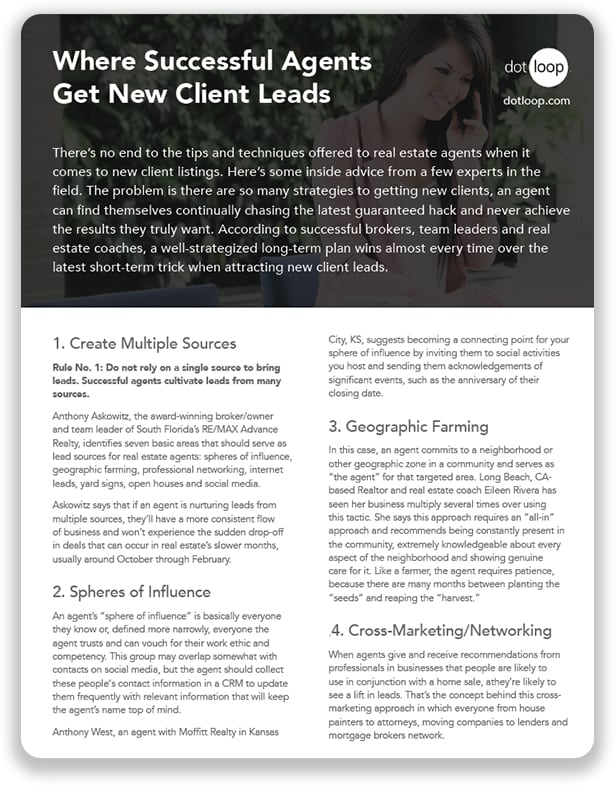 Guide Lead Generation for Real Estate Agents Dotloop