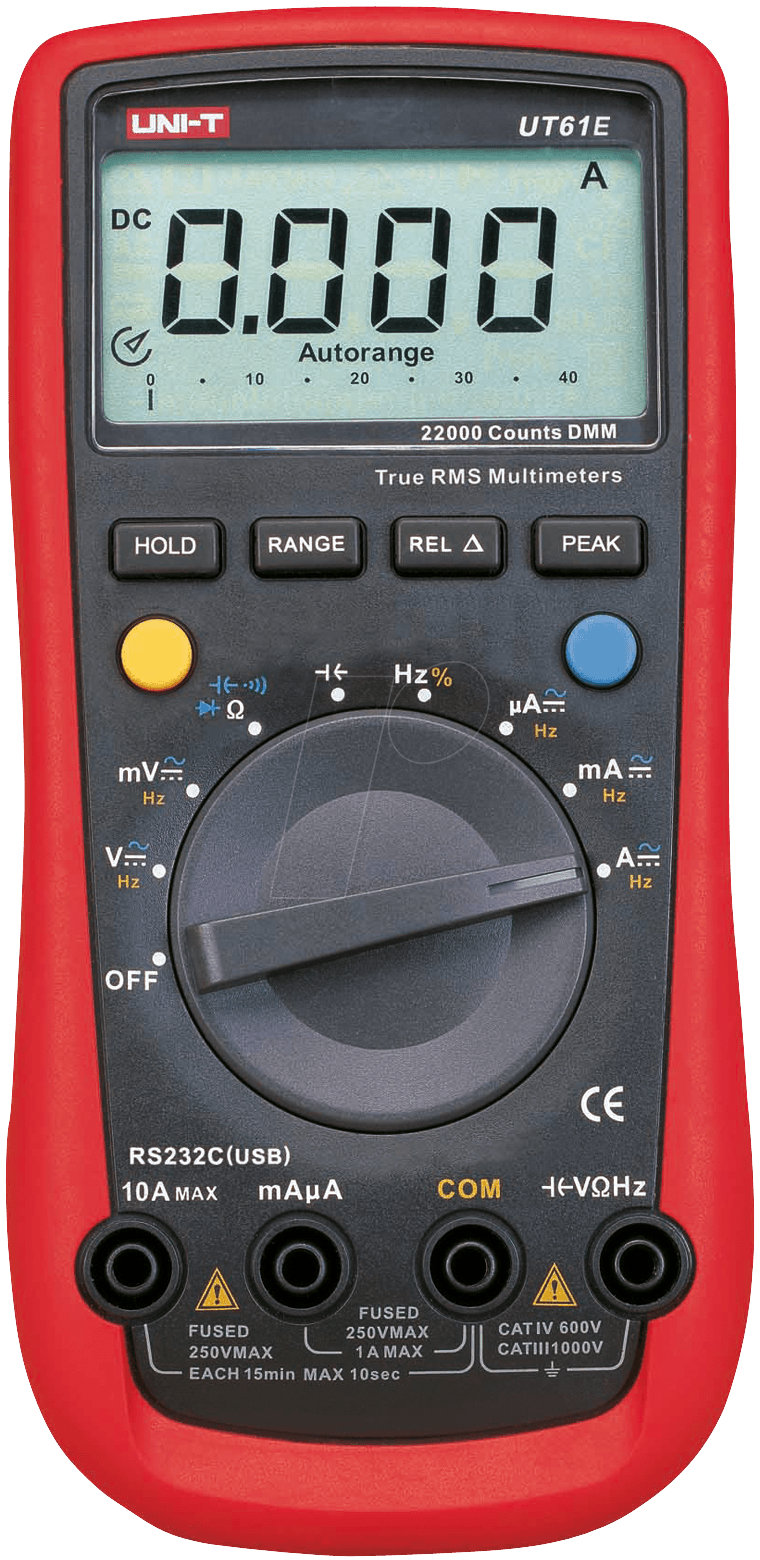 USB connected digital multimeter and graph plotting (UNIT UT61E and