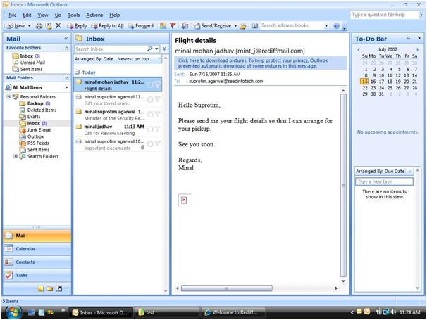 Introduction to Microsoft Outlook 2007