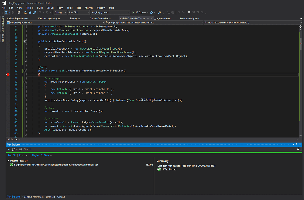 Unit Testing Core Applications
