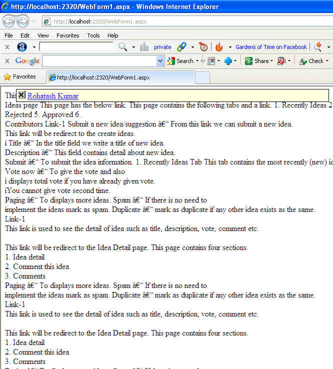 ASP. NET Floating Top Bar in