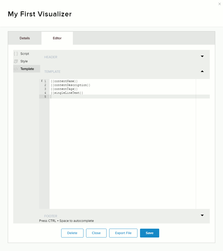 Visualizer Templates