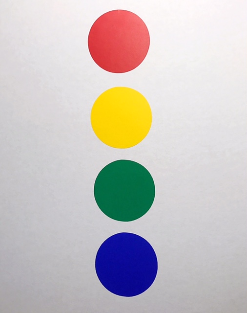 LineUp Dots 1 to 12 Primary Colors 5″ Diameter Dots Galore