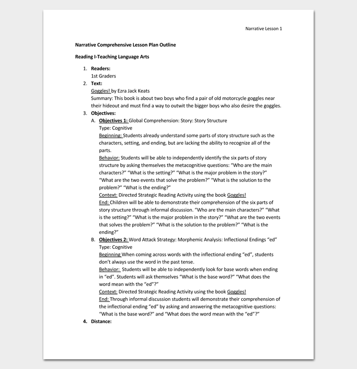 Lesson Plan Outline Template 23+ Examples, Formats and Samples