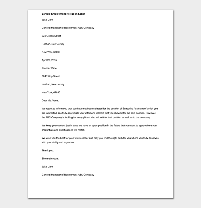 How To Politely Decline An Offer Example Regret