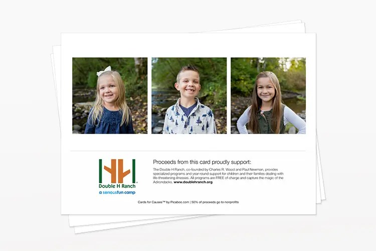 Cards for Causes Holiday cards that support Double H Ranch