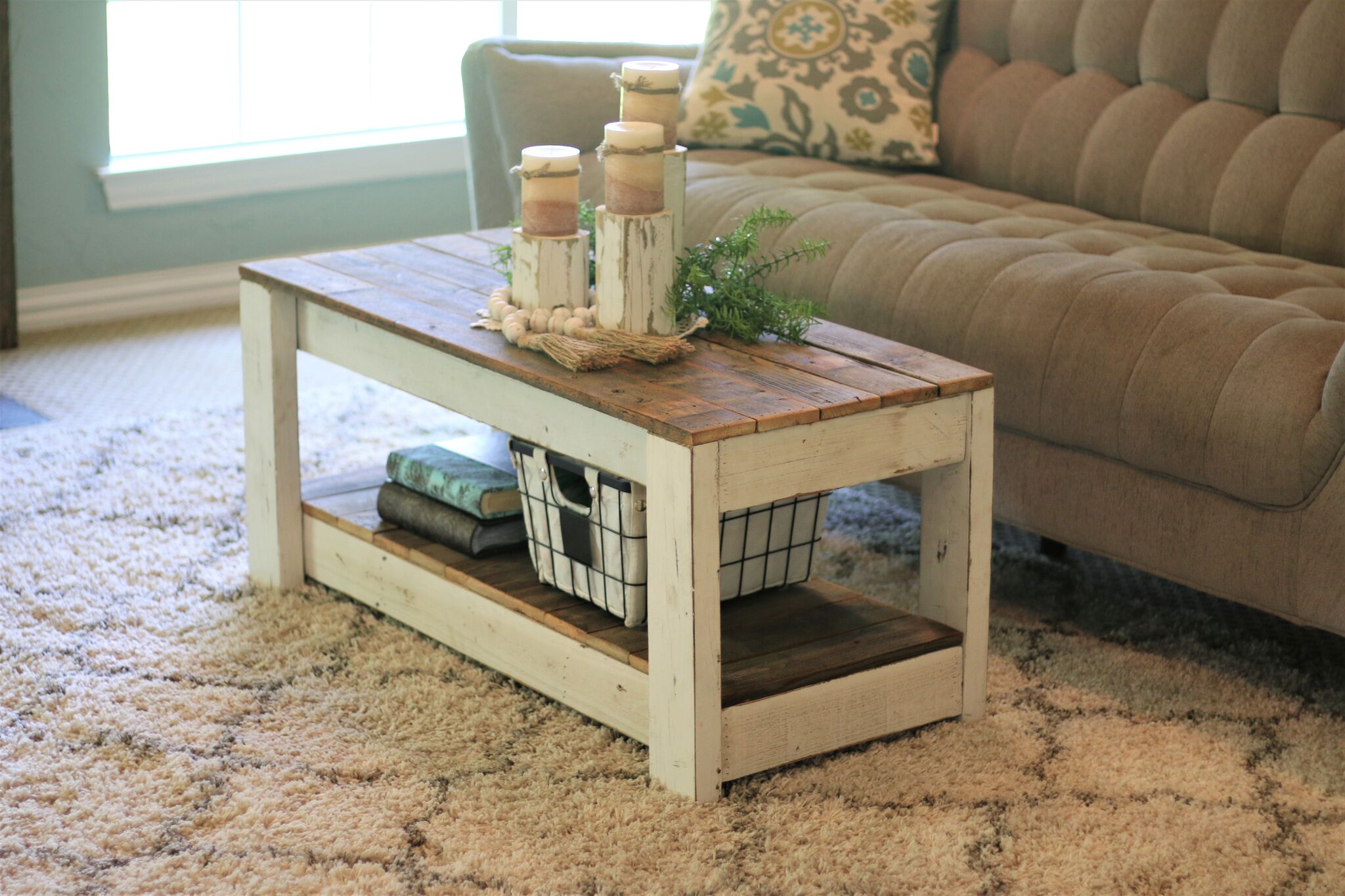 Combo Coffee Table with Shelf | 3 Colors