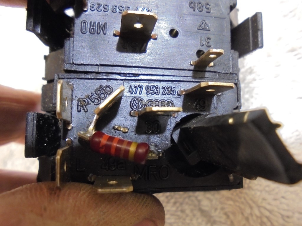 Porsche 944 Rear Demister and Hazard Warning Switch Pack 477953235 /