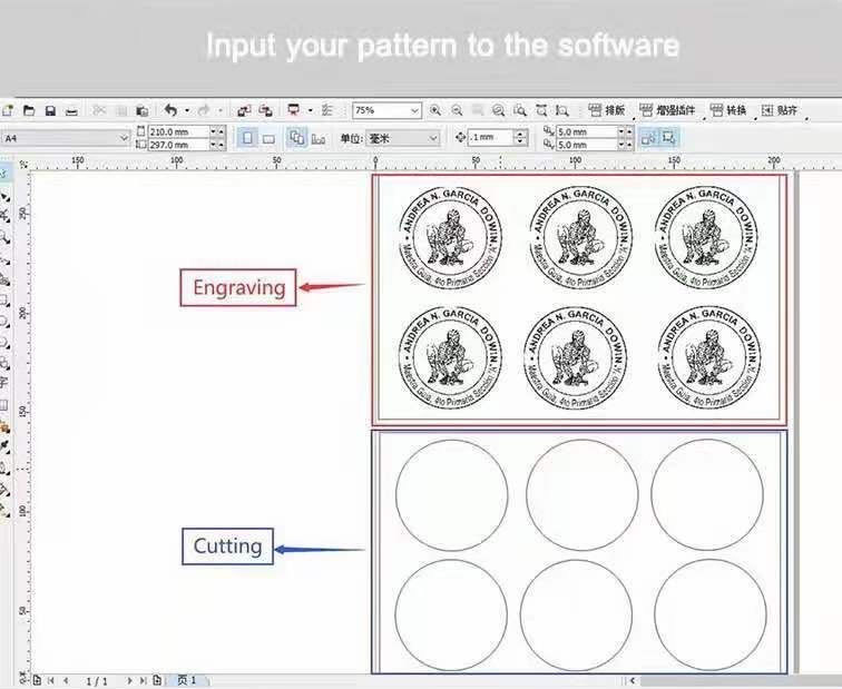 China Rubber selfinking stamp laser making engraving machine