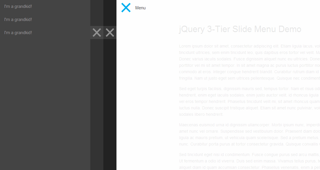 MultiLevel OffCanvas Menu With jQuery and CSS3