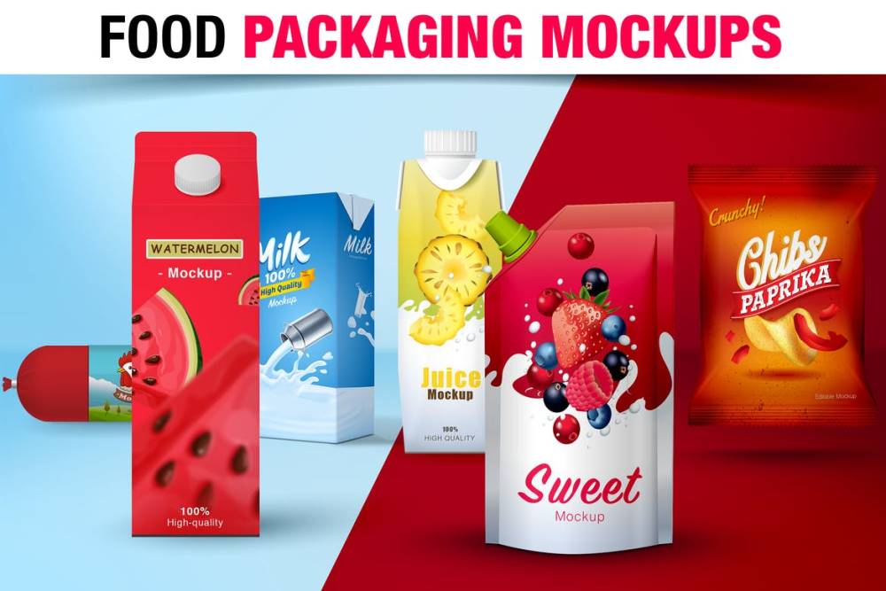 20 Beautiful Mockups for Food Packaging Design