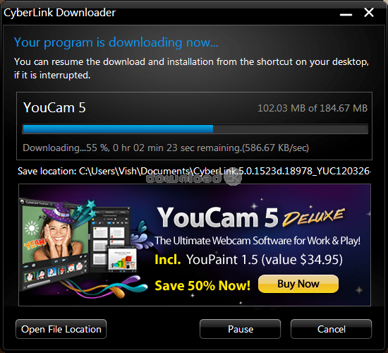 Antivirus report for CyberLink_YouCam_Downloader.exe CyberLink YouCam