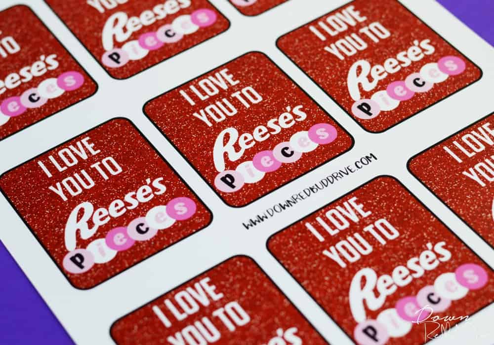 Reese's Pieces Valentines Free Printable Valentine Tags