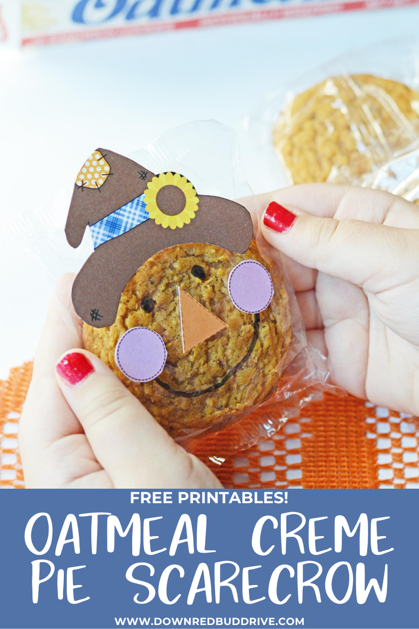 Oatmeal Cream Pie Scarecrow Treats Free Printable Template!