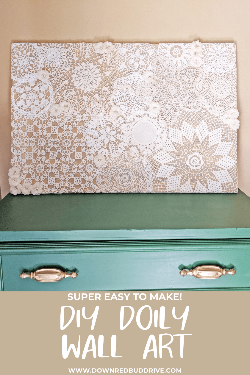 Doily Wall Art DIY Easy way to turn old doilies into something beautiful!