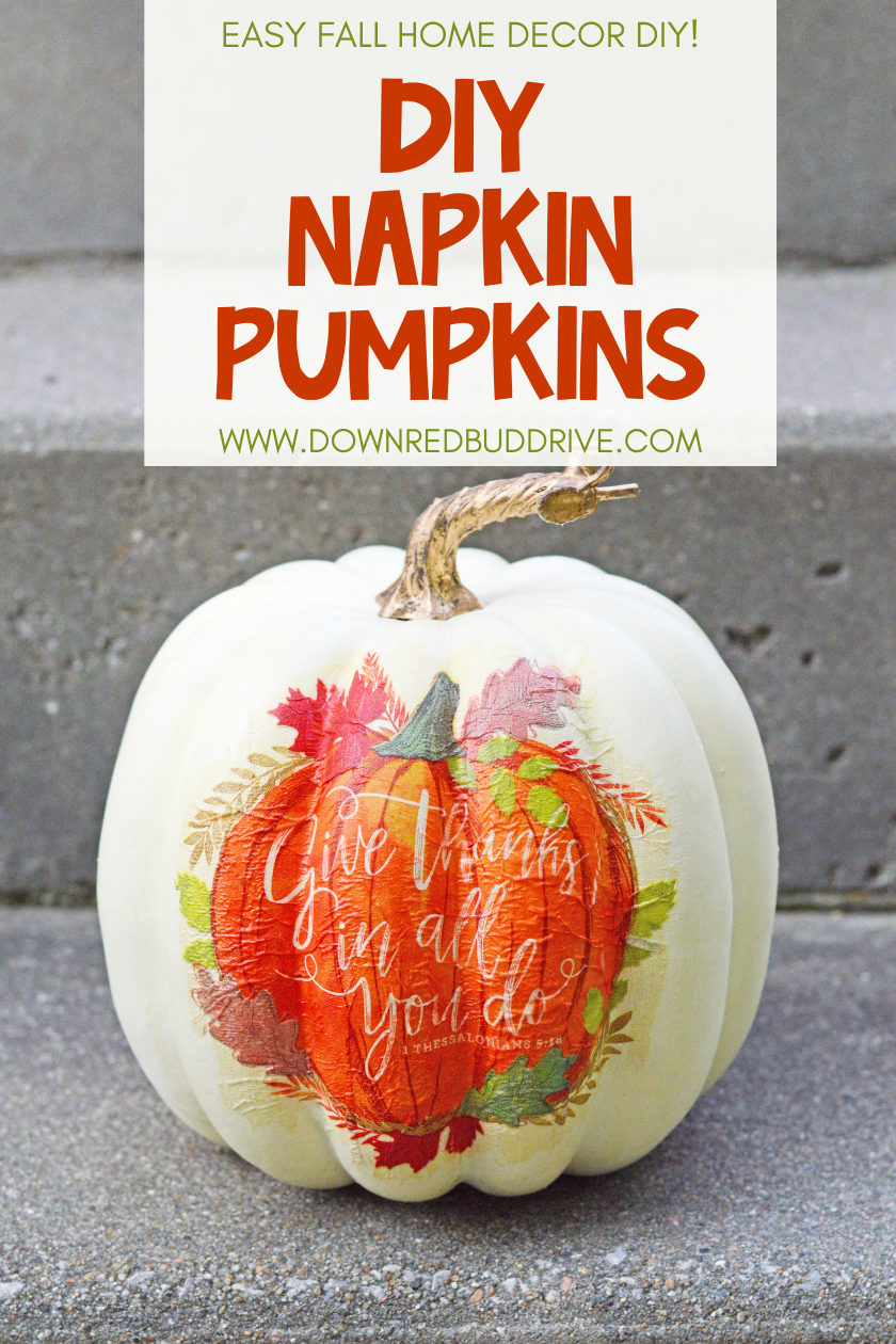 DIY Napkin Pumpkins Easy DIY Decoupage Pumpkins!