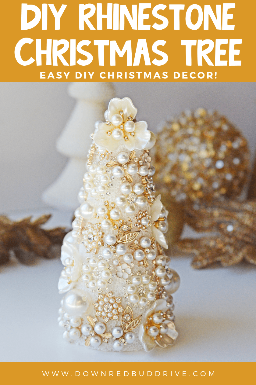 Jeweled Christmas Tree DIY Beautiful rhinestone Christmas craft!