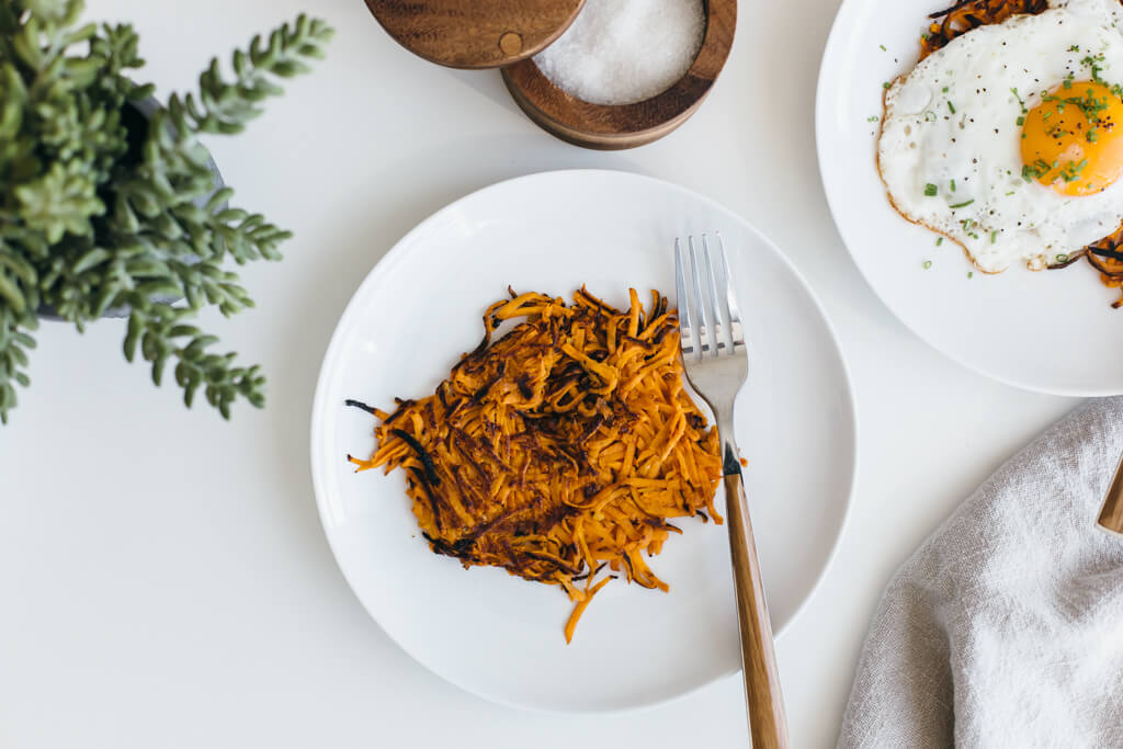 Sweet Potato Hash Browns - Easy Recipe with Shredded Sweet Potatoes