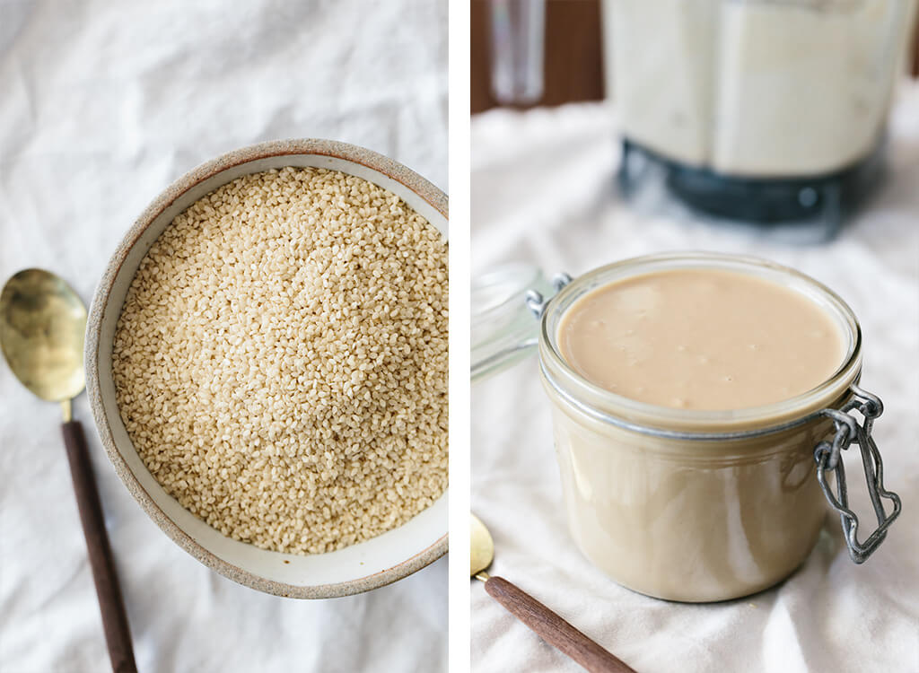 Tahini is super easy to make at home and cheaper than buying in the store. But I have a few tips for the creamiest, best tahini recipe. #Tahini #TahiniRecipe #SesameSeeds #Vegan #HealthyRecipes