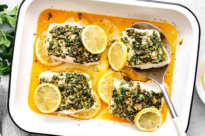 How to make baked cod.