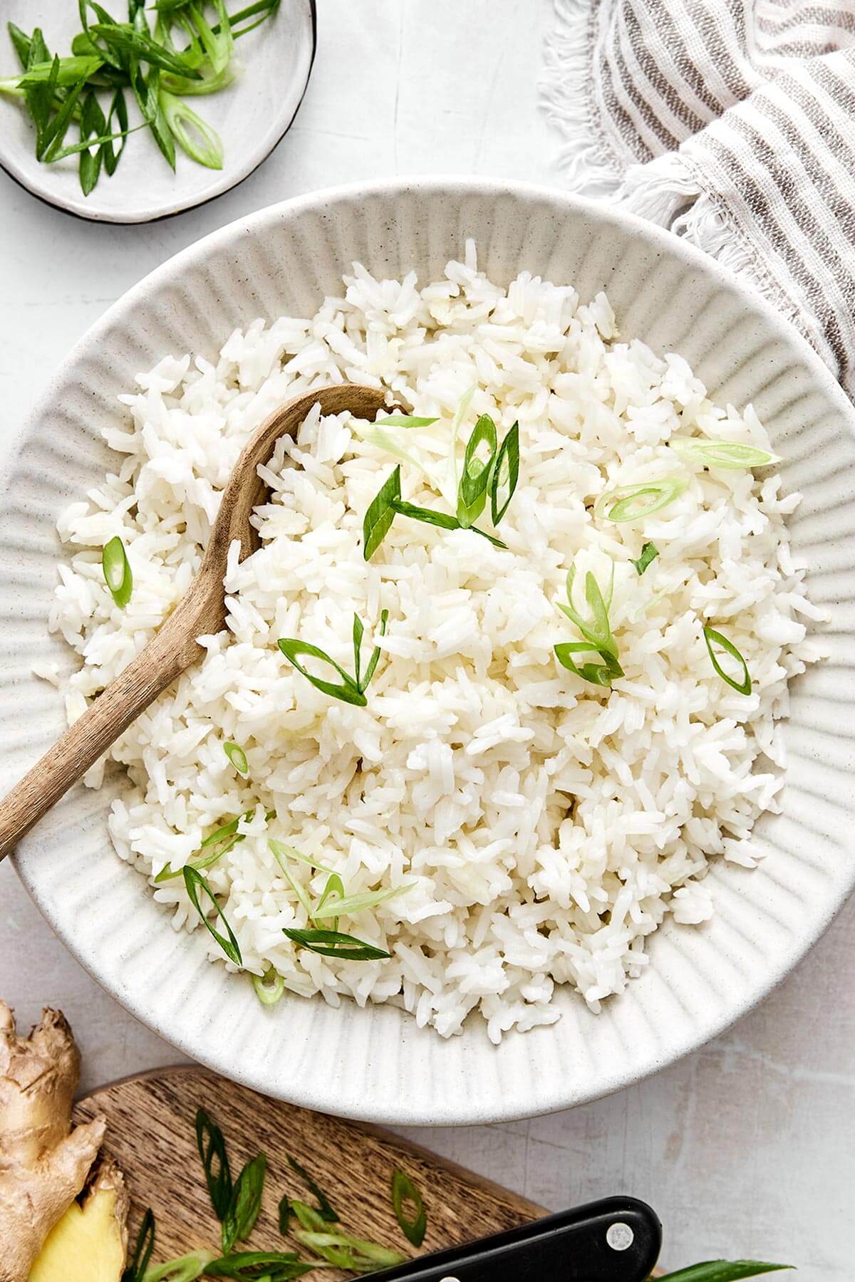 A bowl of ginger rice.