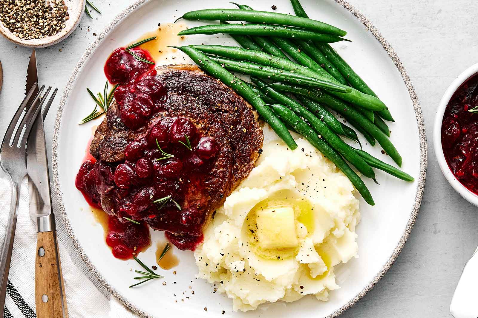 Cranberry Balsamic Ribeye Steak