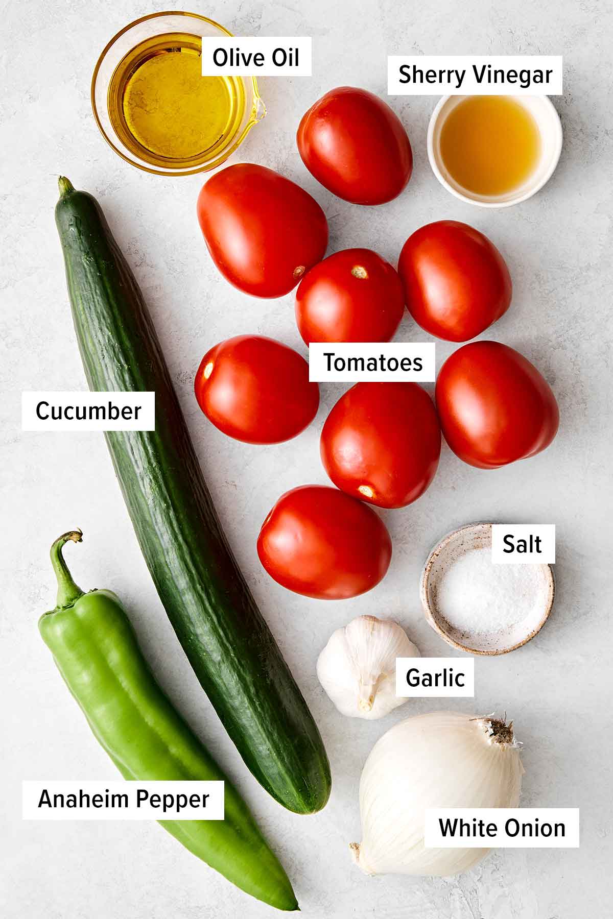 Gazpacho ingredients.