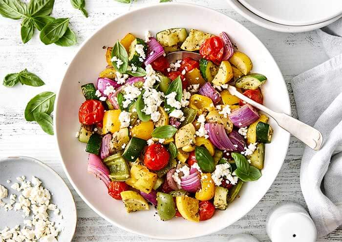 How to roast summer vegetables.