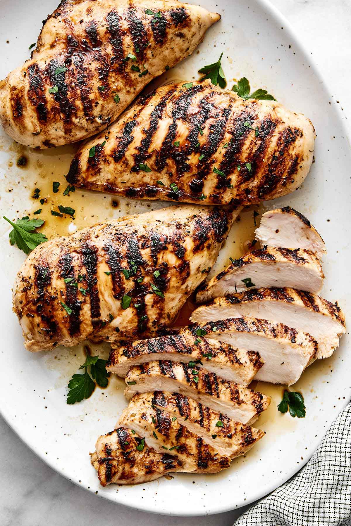 Grilled chicken for a Labor Day recipe. 