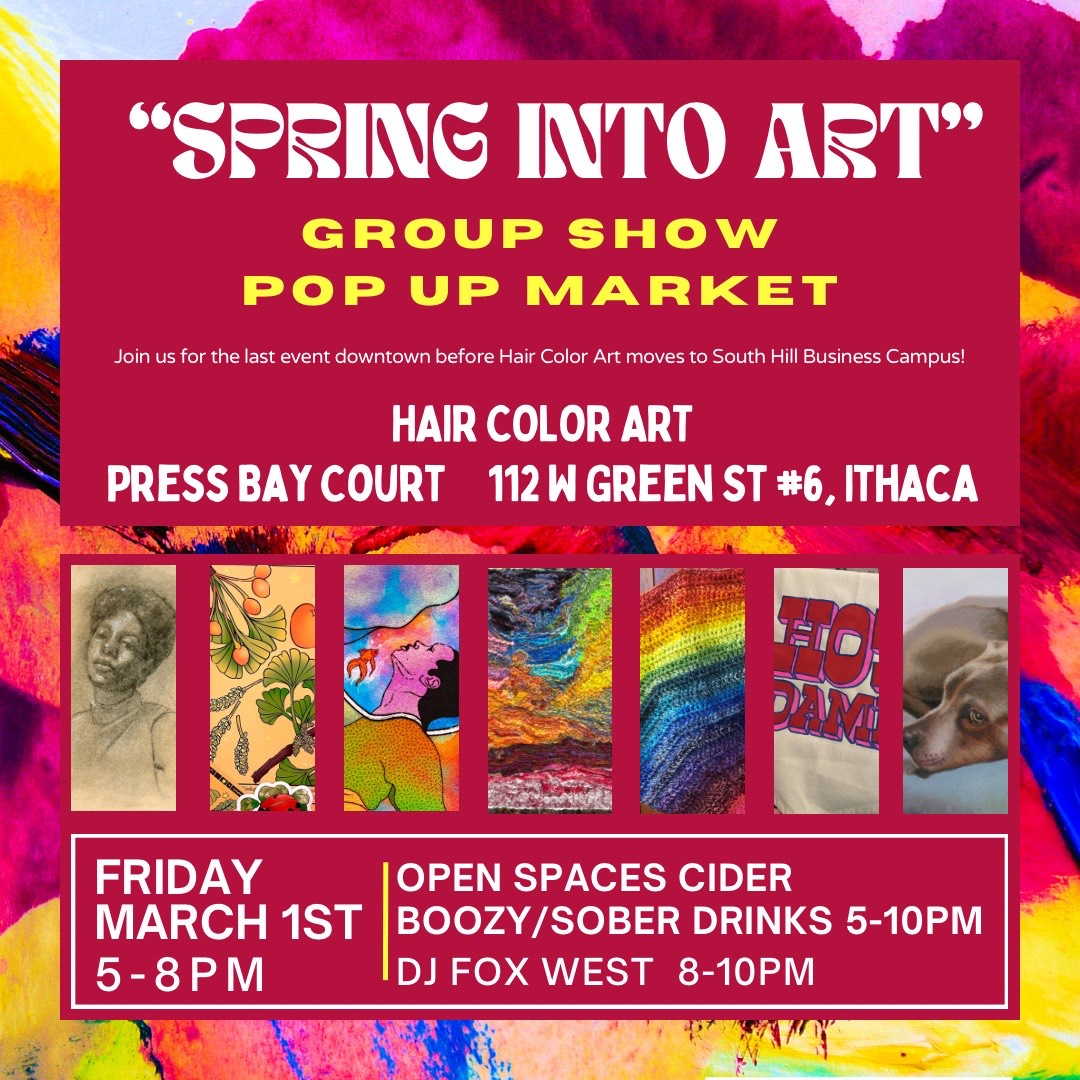 "Spring Into Art" Exhibition" Pop Up Market Hair Color Art » Downtown