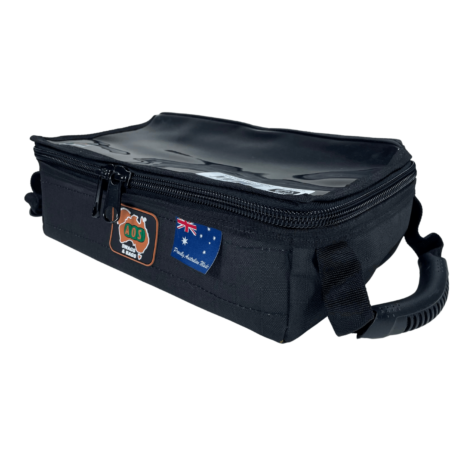 AOS Canvas Cargo Storage Bag Compact Under Seat with Clear Top