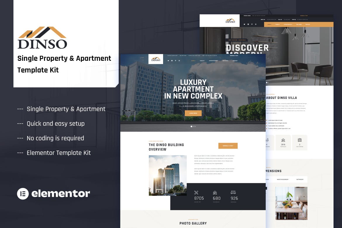 v1.0.0 Dinso Single Property & Apartment Elementor Template Kit