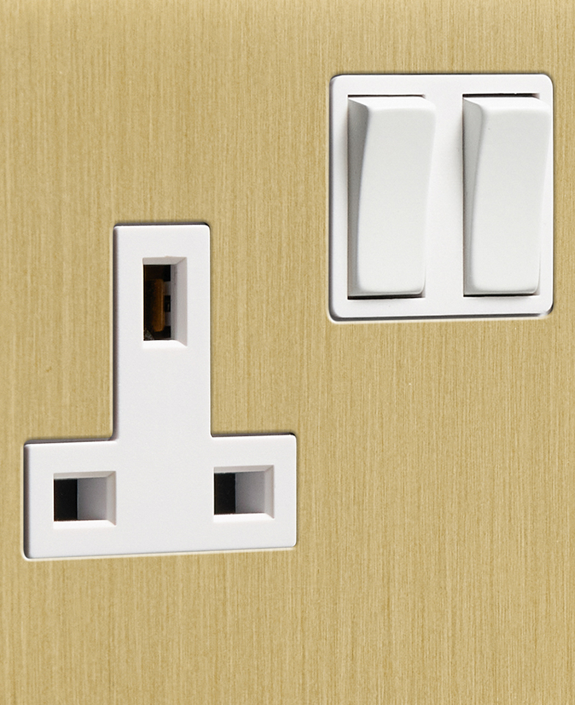Double Plug Socket Gold with Choice of Insert Shop Now