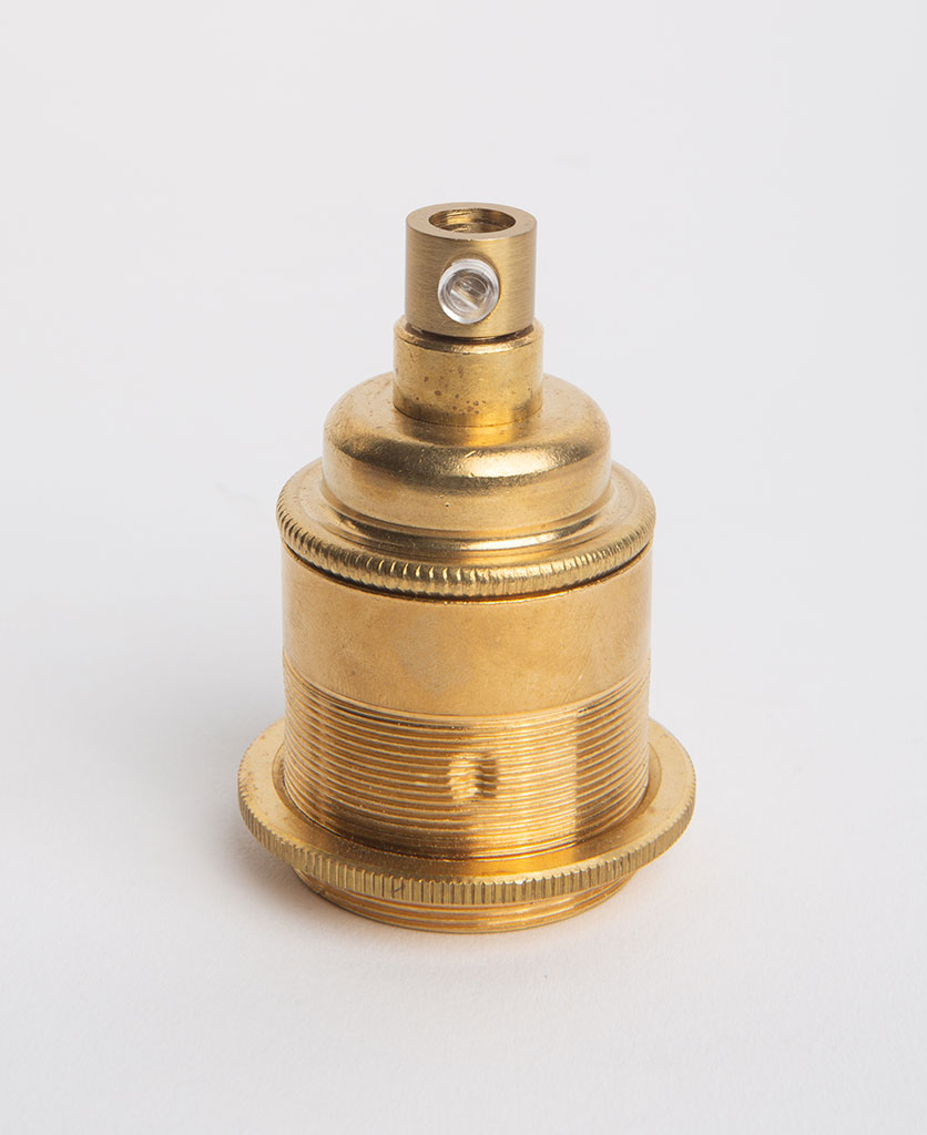 Brass Bulb Holder E27 Threaded Bulb Holder Raw Brass
