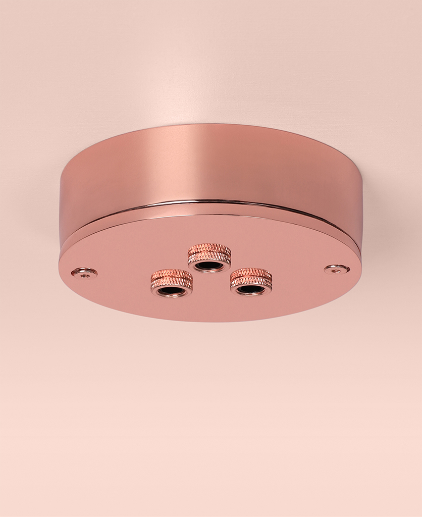 Multi Ceiling Rose Copper Multi Outlet Ceiling Rose