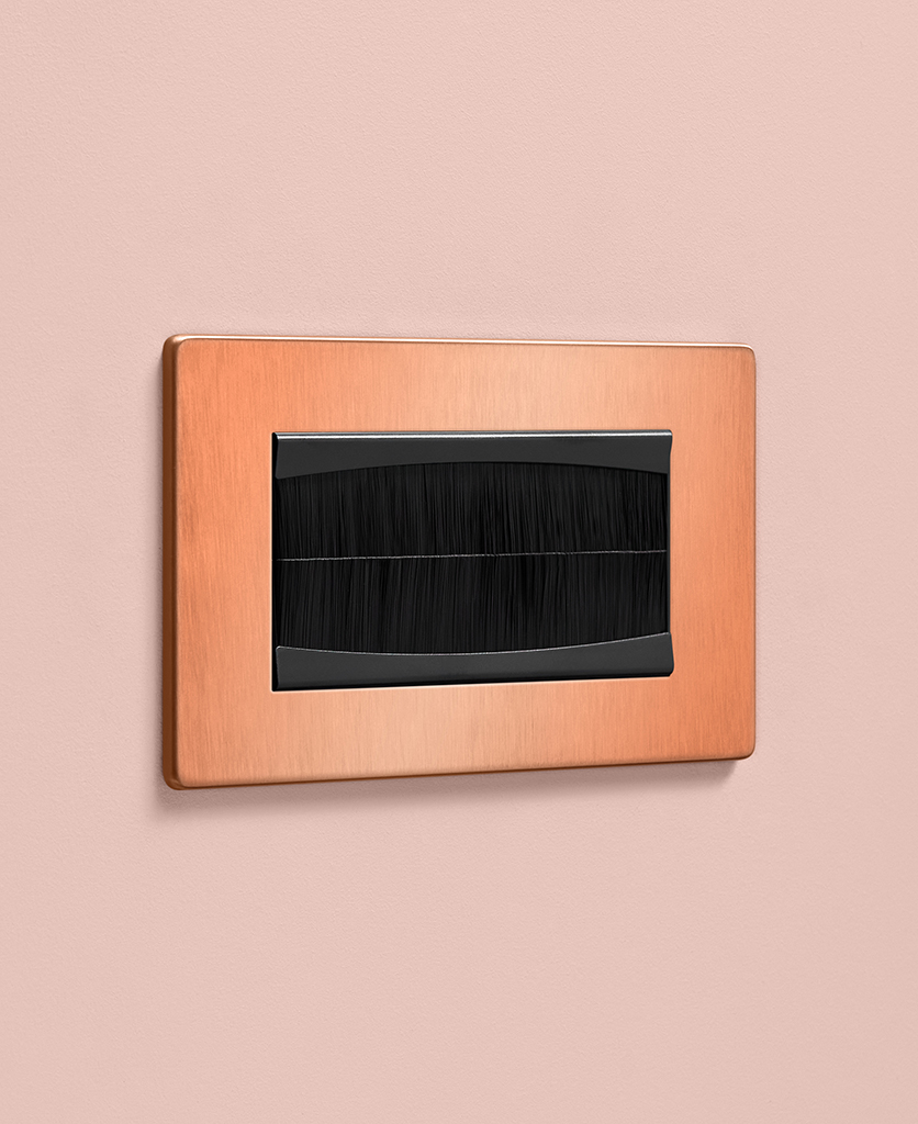 Brushed Copper Double Wall Brush Plate Dowsing & Reynolds