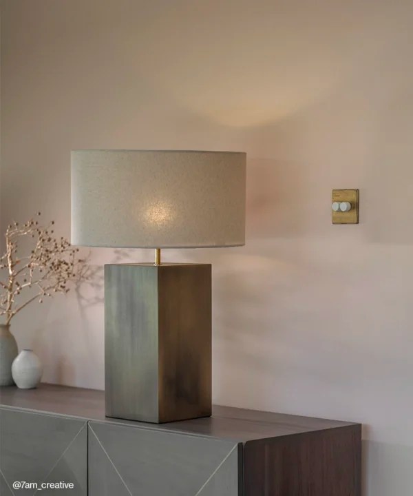 Antique Brass Living Room Table Lamp Dowsing & Reynolds