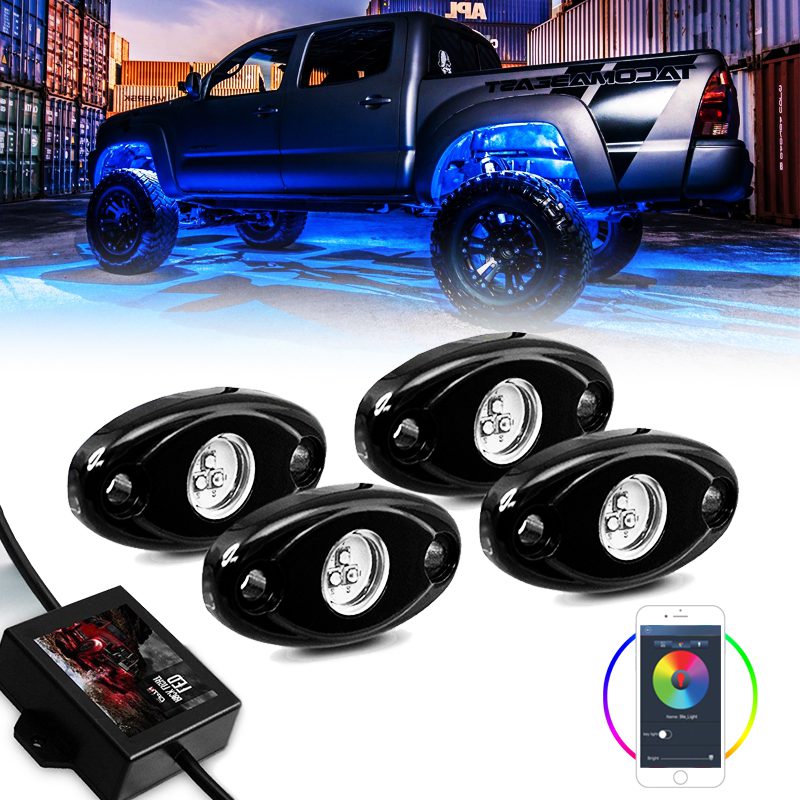 Underbody RGB Led Rock Light with Waterproof for Universal Car 4×4
