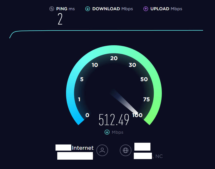 pfSense Speed Test Checking My Uploads and Downloads