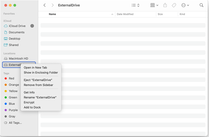 Mount and Unmount the External Hard Drive on Mac