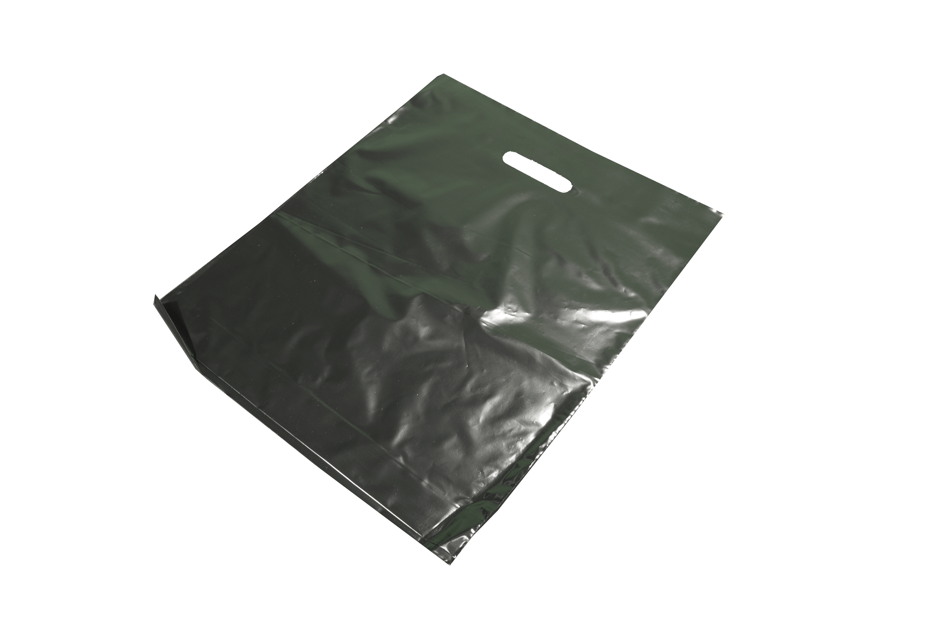BLACK POLYTHENE CARRIER BAGS 15" x 18" x 3" Pack of 100 DPA Packaging