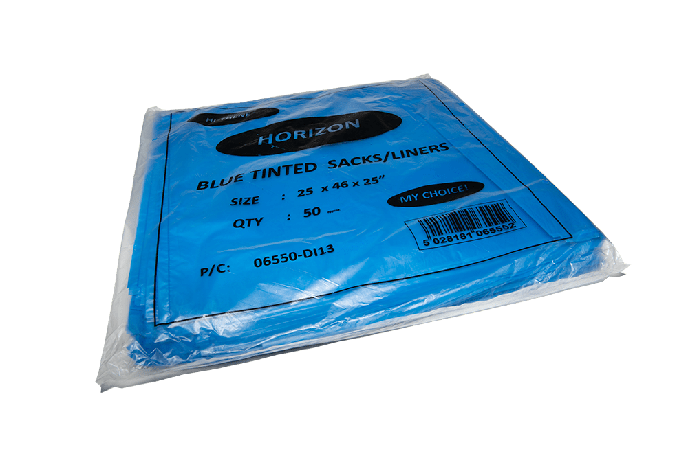 Horizon Blue Tinted Sacks Box of 500 DPA Packaging Wholesale