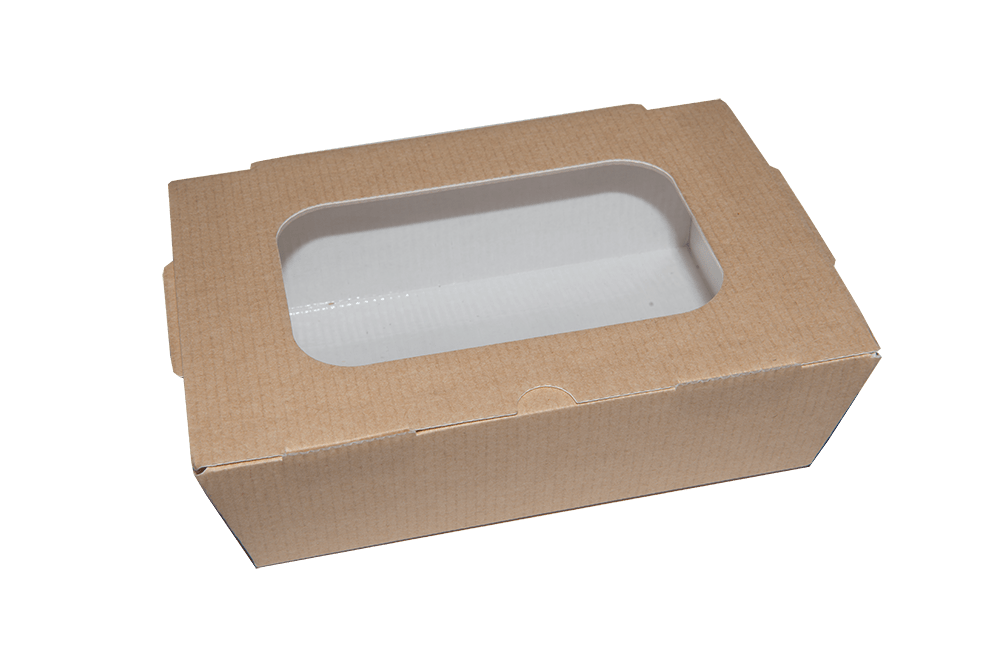 Kraft Window Taste Box Large Pack of 100 DPA Packaging Wholesale