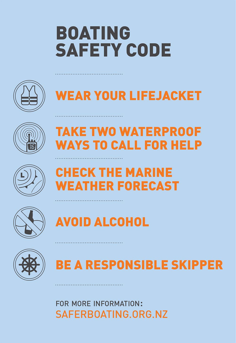 saferboatingcodelarge Drowning Prevention Auckland Aotearoa