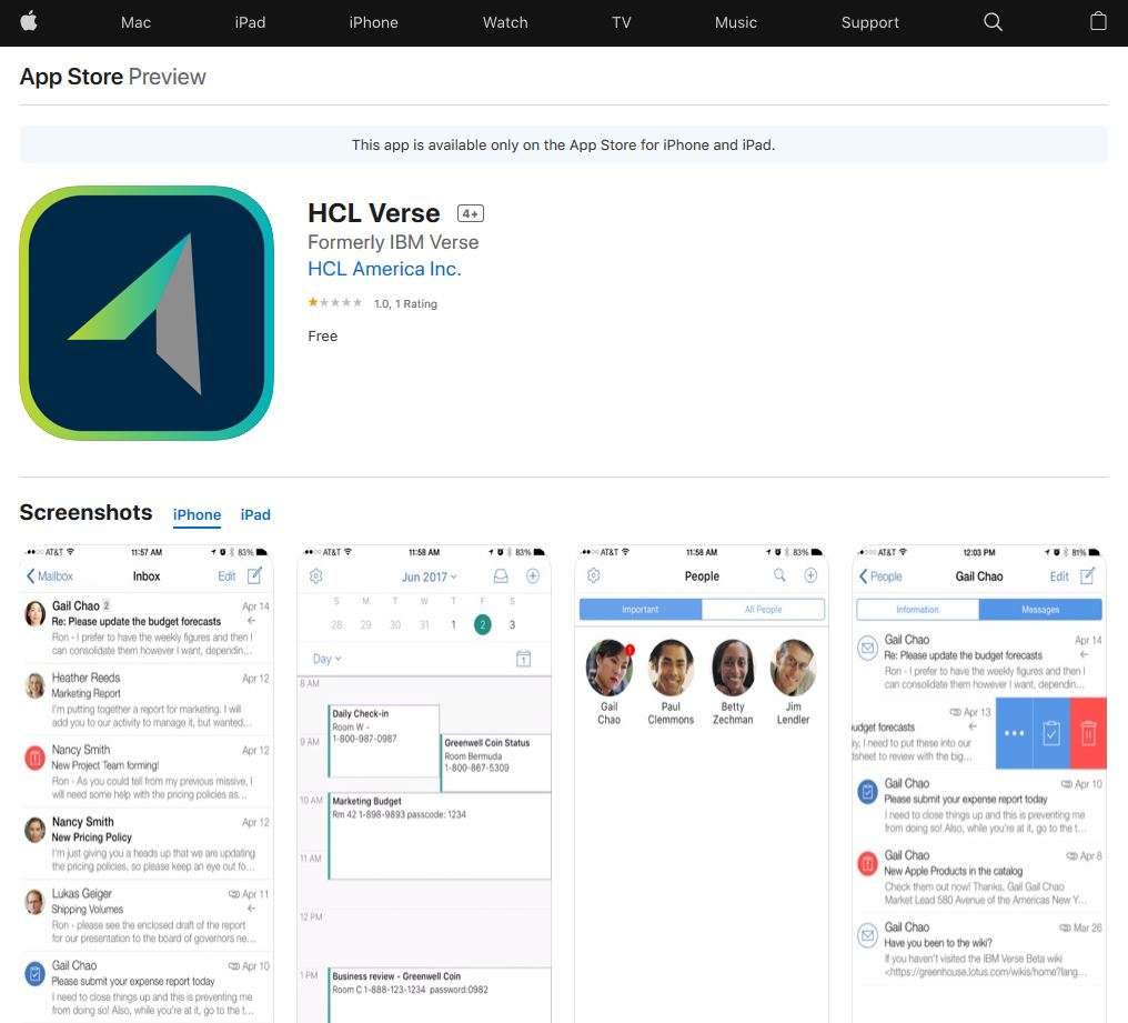 Nueva versión de HCL Verse para iOS Blog sobre HCL Domino, Verse